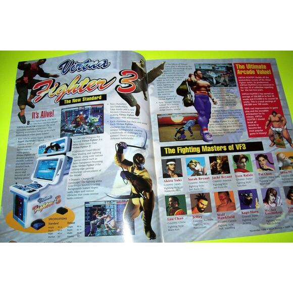 Sega Strategy Magazine Retro Video Arcade Games Virtua Fighter Daytona Die Hard - Picture 2 of 9